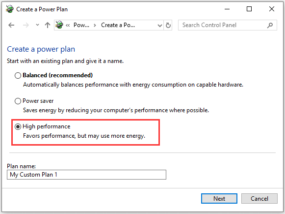 check High performance