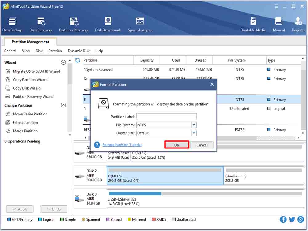 Définissez une étiquette de partition et un système de fichiers pour la partition