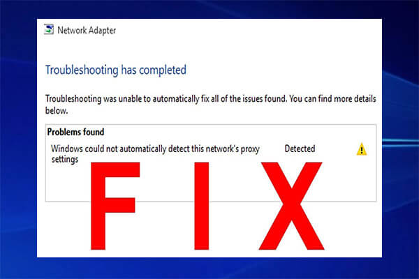 how to solve proxy server error in windows 8 1