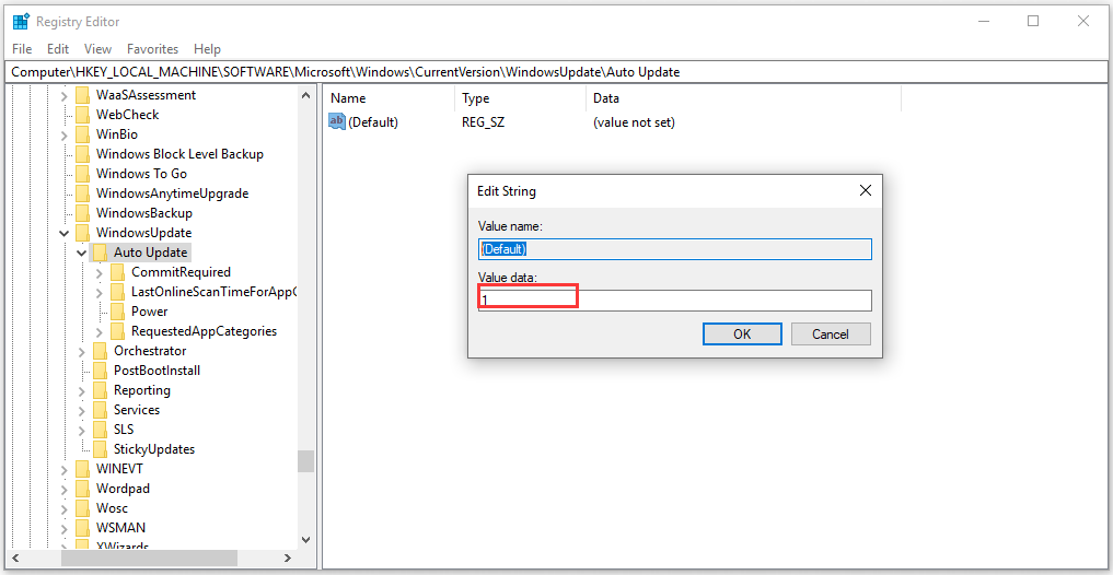 set the value of EnableFeaturedSoftware Data as 1