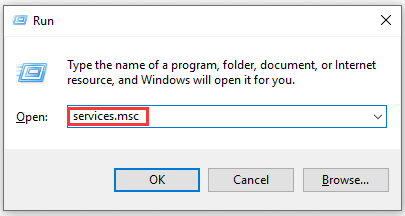 type service.msc