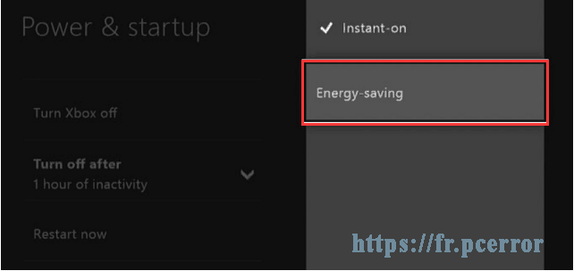 click the Energy-saving