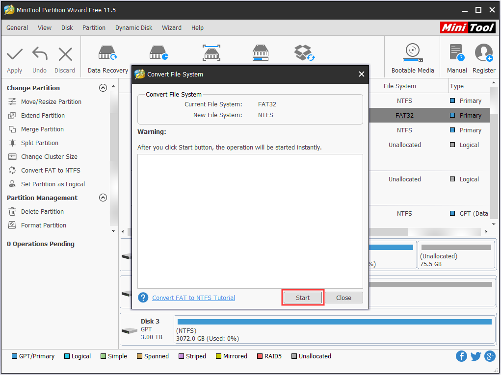 convert fat32 to ntfs cmd