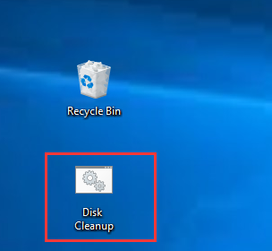 the Disk Cleanup shortcut