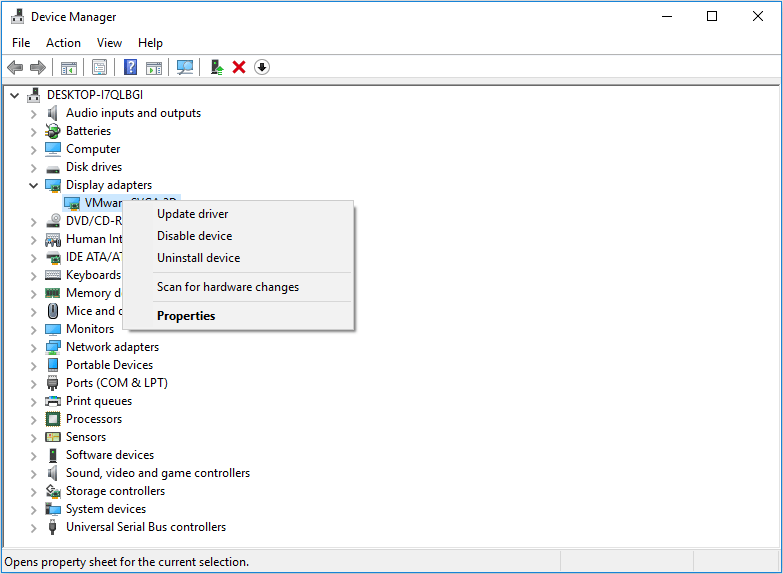 update graphics driver