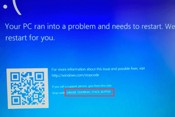 9 Solutions To Bsod Driver Overran Stack Buffer Error In Win 10