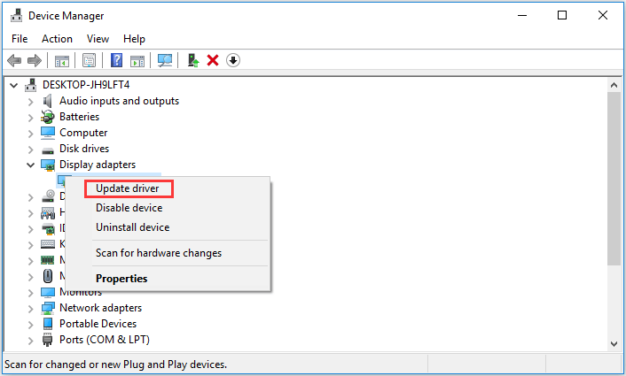 hit Update driver