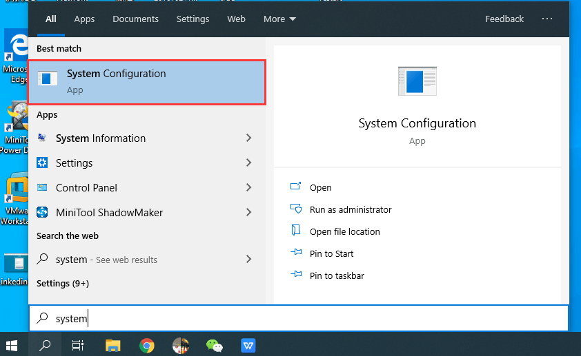 click System Configuration