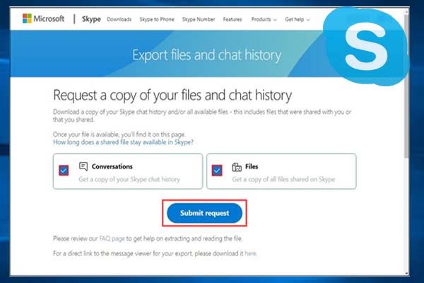 export Skype chat history