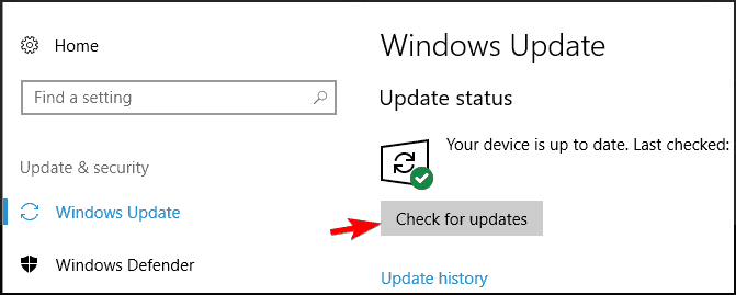 check for Windows updates