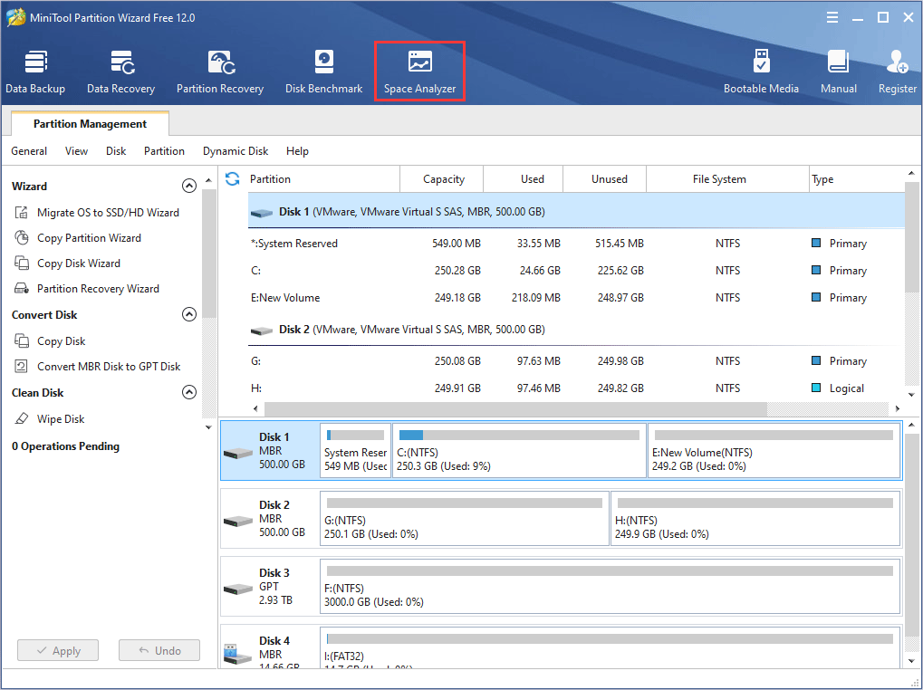 click Space Analyzer