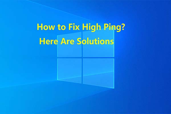 how to fix high ping