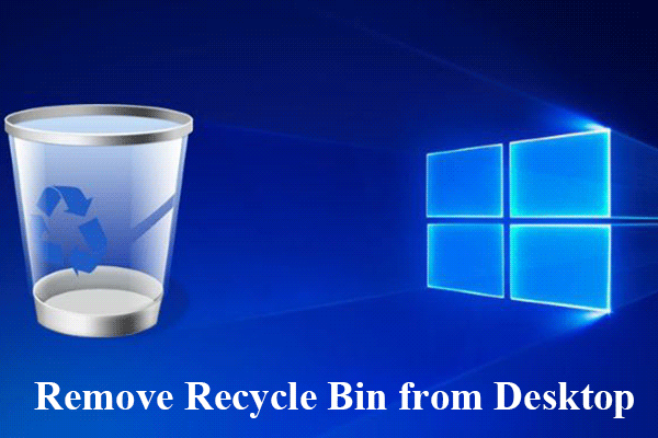 how to remove Recycle Bin from desktop
