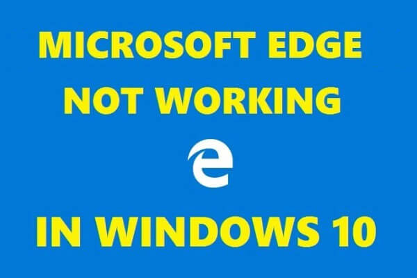 Microsoft Edge not working
