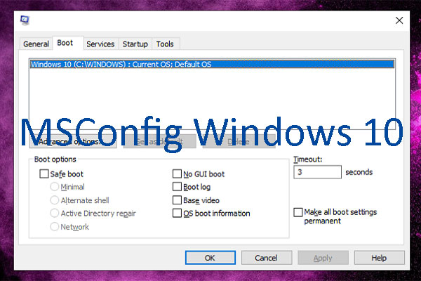 MSConfig Windows 10
