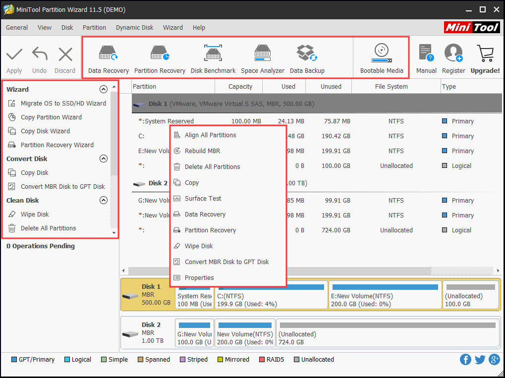 options for disk management