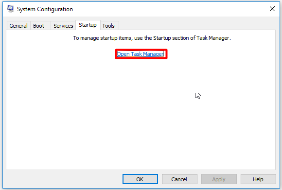 how to fix a runtime error open task manager