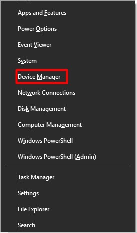 click on device manager