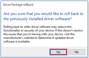 click Yes