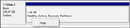 Windows 10 recovery partition