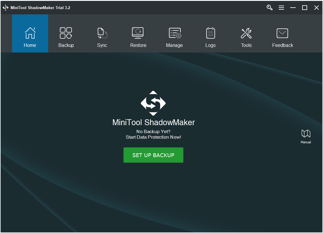 MiniTool ShadowMaker Home page