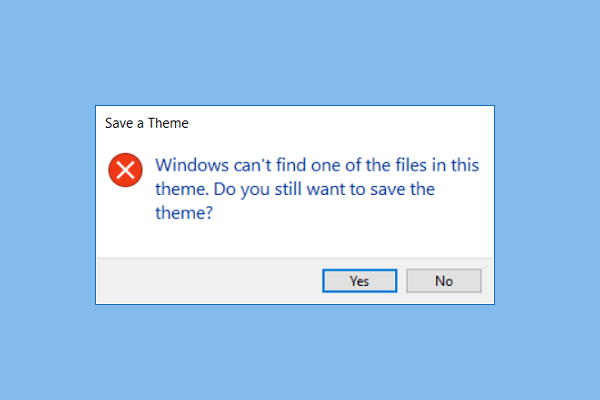 windows cant find files in theme thumbnail