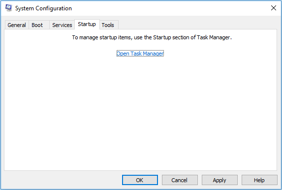 click open task manager