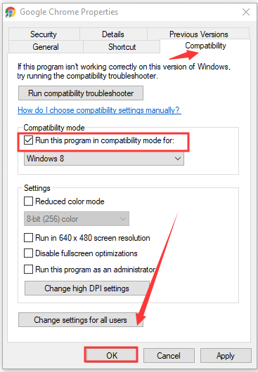 select a compatibility mode