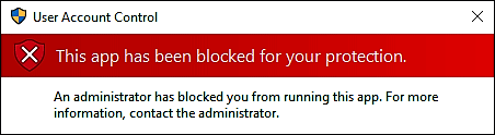 This app has been blocked for your protection