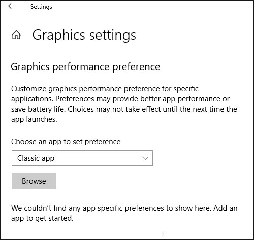 choose an app to set preference