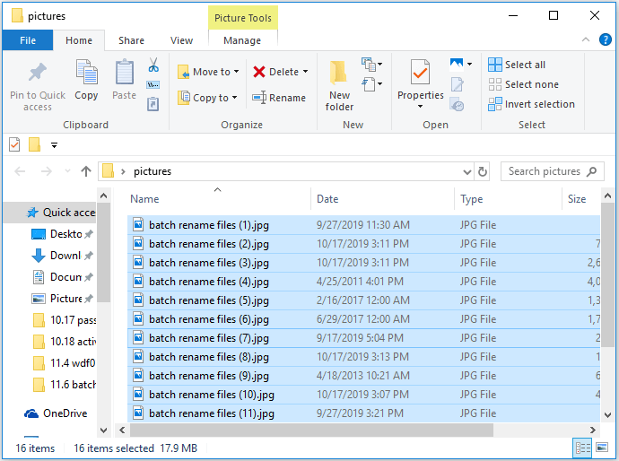 batch rename files