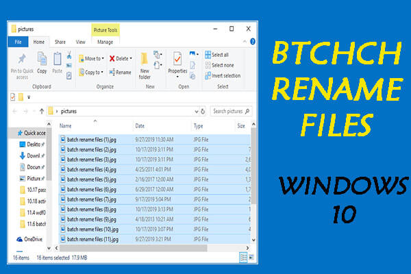 Rename file using batch file