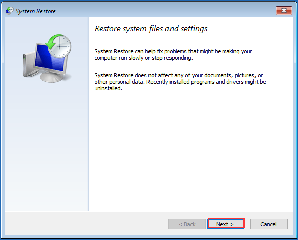 click next to continue