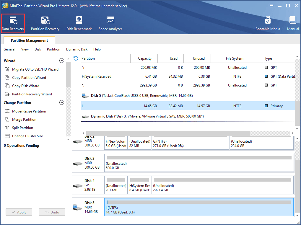 recover data with MiniTool Partition Wizard