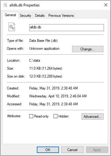 uncheck Read-only attribute