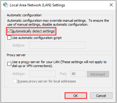 Local Area Network Settings