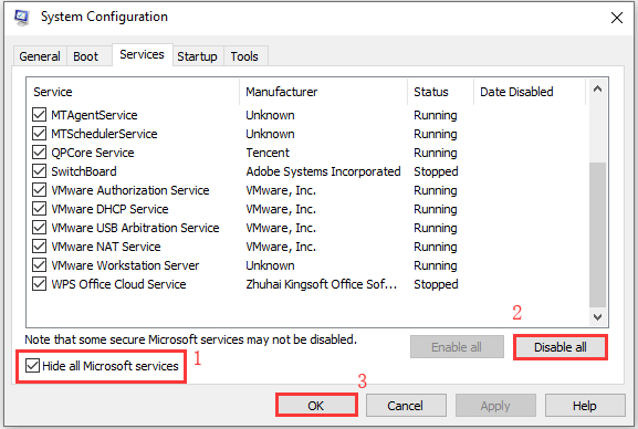 system configuration