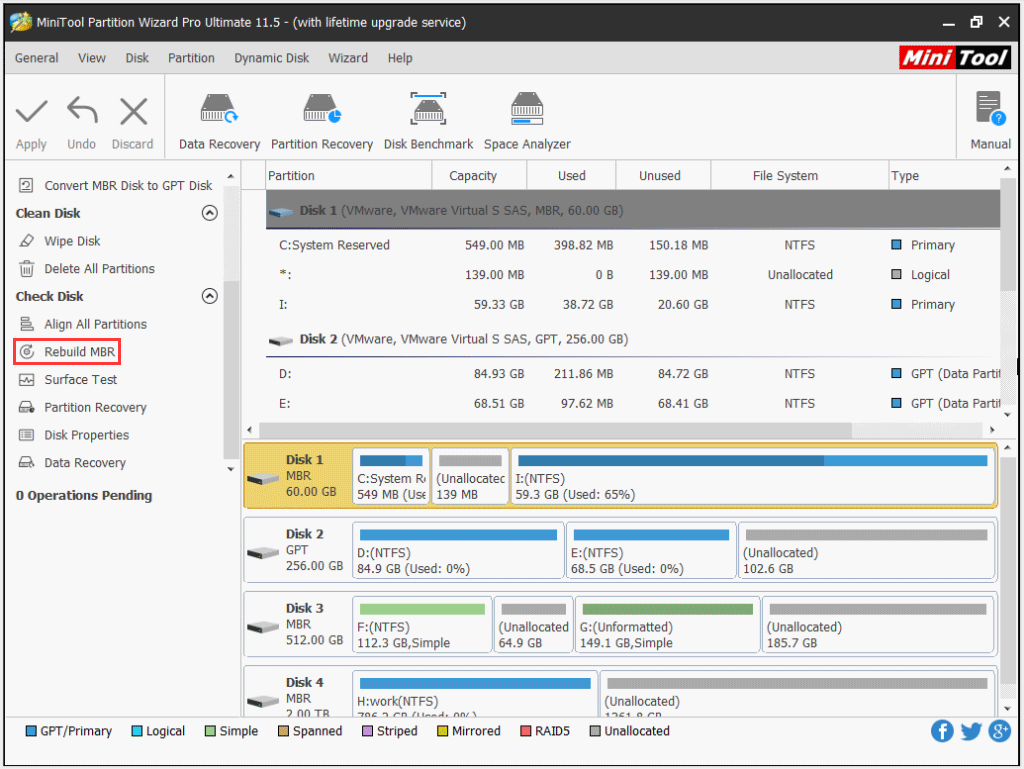 activate from the Rebuild MBR feature