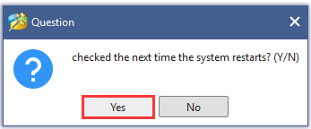 click Yes