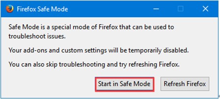 start in safe mode