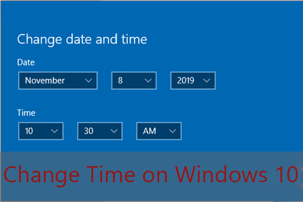 how to change time on Windows 10