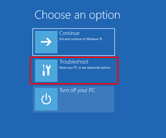 click on troubleshot