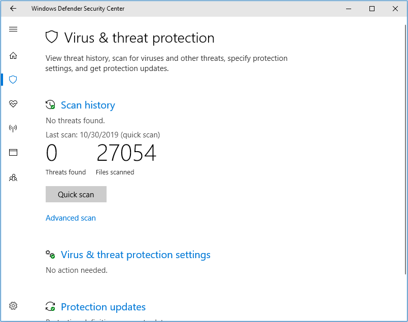 run a virus scan