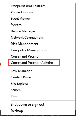 open the Command Prompt (Admin)