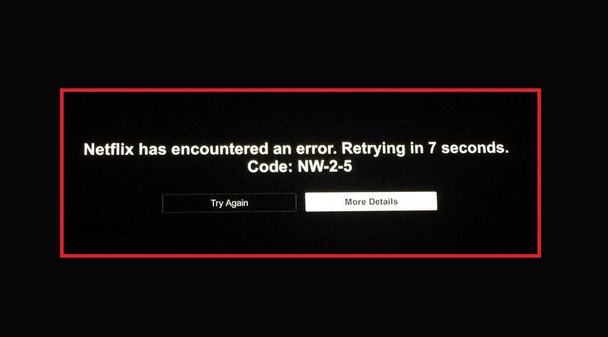 Netflix code nw-2-5