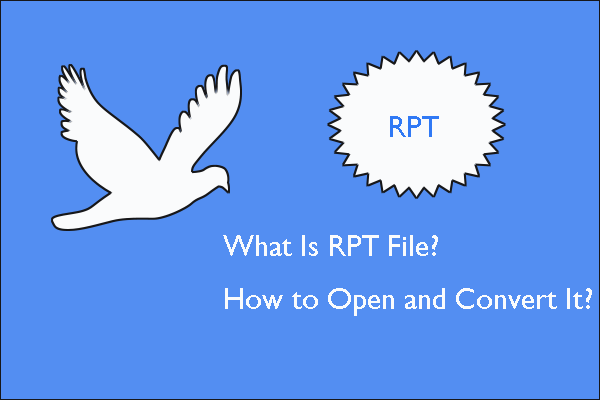 open and convert rpt file thumbnail