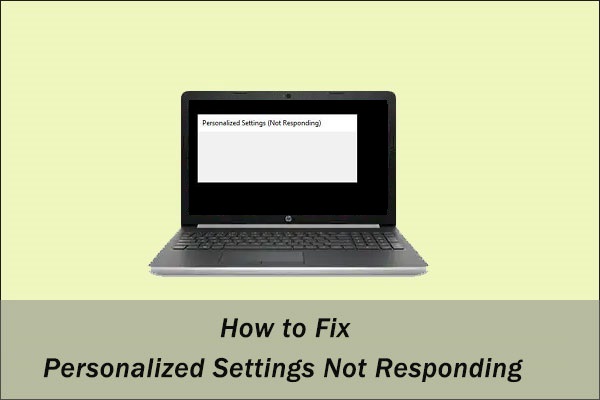 windows black screen personalized settings