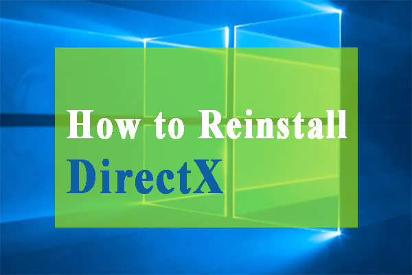 reinstalling directx 12