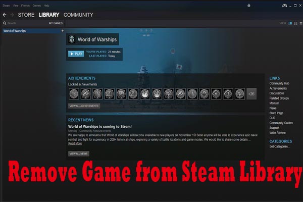 remove game from Steam library