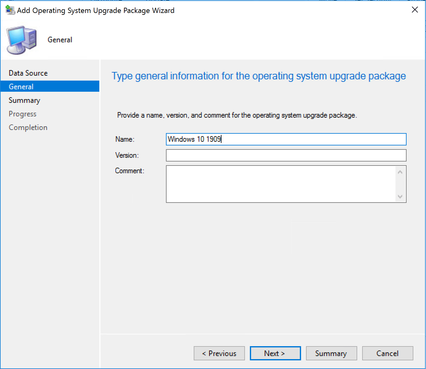 add Operating System Upgrade Packages